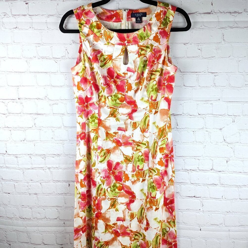 Chaps Floral Sleeveless Mini Dress - Size 6